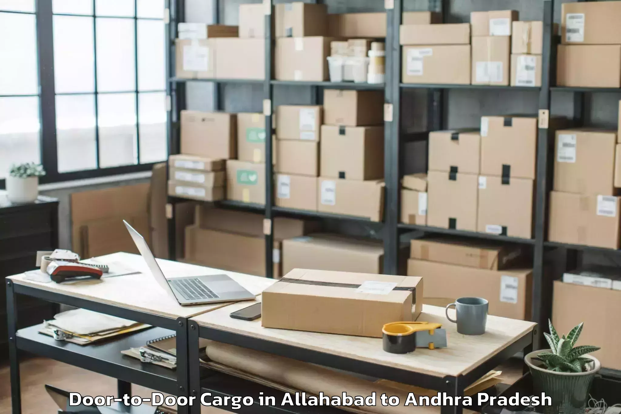 Top Allahabad to Peddakadabur Door To Door Cargo Available